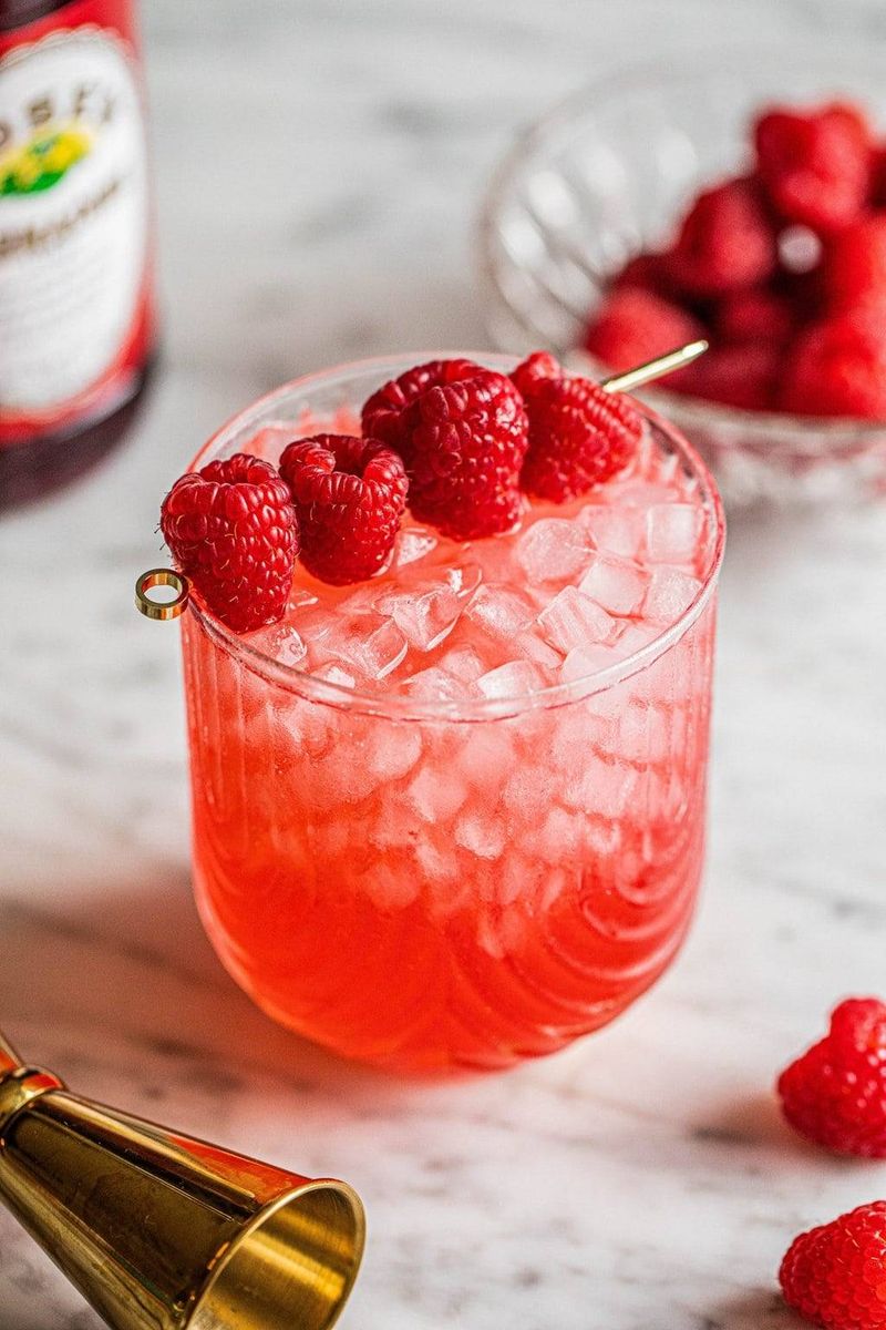 Cocktail with Raspberry